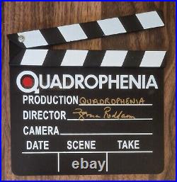 Quadrophenia' style clapper board, hand signed in person by Franc Roddam