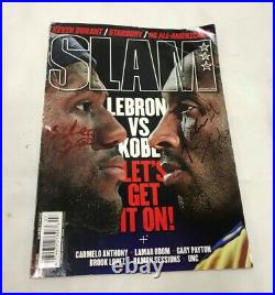 RARE! Kobe Bryant Lebron James Signed In Person Autographed Slam Magazine