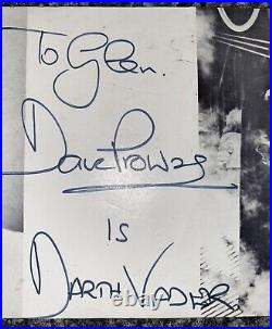 RARE personalised Dave Prowse Is DARTH VADER Black & White Signed Photo To GLEN