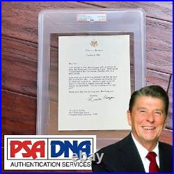 RONALD REAGAN PSA/DNA Autograph Personal Letter SIGNED 1989