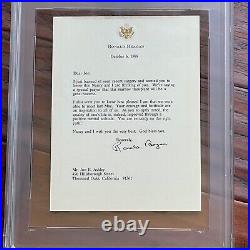 RONALD REAGAN PSA/DNA Autograph Personal Letter SIGNED 1989