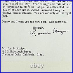 RONALD REAGAN PSA/DNA Autograph Personal Letter SIGNED 1989