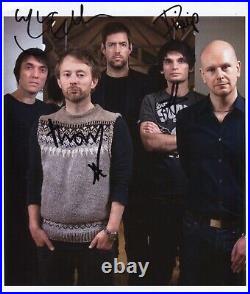 Radiohead (Band) Fully Signed 8 x 10 Photo Genuine In Person + Hologram COA