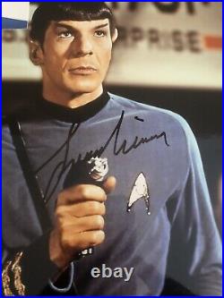 Rare Leonard Nimoy Hand Signed In Person Autographed Star Trek Spock Beckett COA