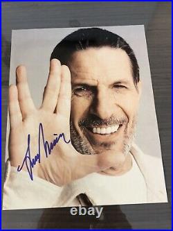 Rare Leonard Nimoy Hand Signed In Person Autographed Star Trek TOS Spock With COA