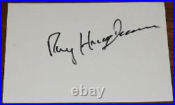 Ray Harryhausen Hand Signed Autograph Card In Person Uacc Dealer