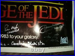 Revenge Of The Jedi Poster Signed By 7 All In Person