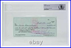 Rocky Marciano Signed Personal Check 10/28/1964 Slabbed BAS