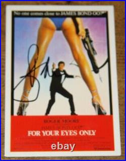 Roger Moore Hand Signed Postcard 4 In Person Uacc Dealer The Saint James Bond