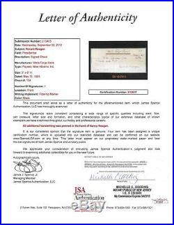 Ronald Reagan Signed 1995 Personal Check Auto Graded Mint 9! PSA Slabbed & JSA