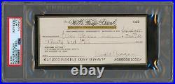 Ronald Reagan Signed 2.75x6 Personal Check Dated July 4, 1995 PSA/DNA Slabbed