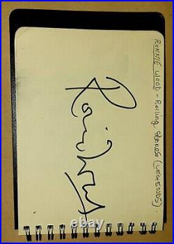 Ronnie Wood Signed Rolling Stones Autograph Page In Person