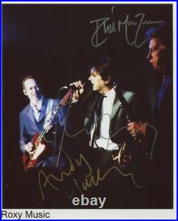 Roxy Music Bryan Ferry Manzanera Mackay Signed 8 x 10 Photo Genuine In Person