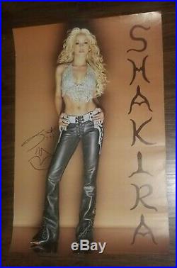 SHAKIRA signed poster in person AUTOGRAPH proof LAUNDRY SERVICE Latin COLOMBIAN