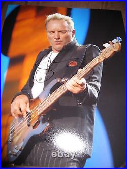 STING SIGNED AUTOGRAPH 11x14 PHOTO THE POLICE IN PERSON PROMO ROCK AND ROLL N