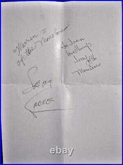 Sam Cooke Signed Autographed Concert Promo In-Person King of Soul JSA LOA