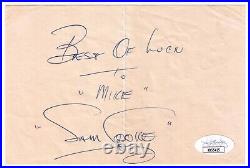 Sam Cooke Signed Autographed Note Page King of Soul JSA LOA