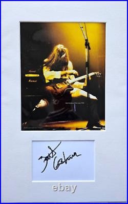 Scott Gorham Thin Lizzy hand signed mounted autograph & photo with cert 18 x 12