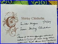 Shirley Chisholm SIGNED Letter on Personal Letterhead - April 26, 19899