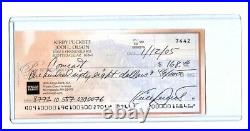 Signed Actual Authentic Personal Check Twins Hof Great Kirby Puckett Auto