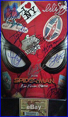 Spiderman Far From Home Premiere Autographed Signed In Person Poster, 2019