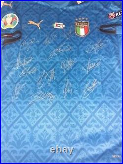 Squad Signed Italy Italia Azzurri Euro 2020 Final Player Spec Shirt XL COA