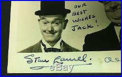 Stan Laurel & Oliver Hardy Signed Autographed Photo Personal Inscription JSA LOA