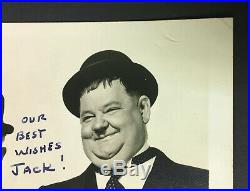 Stan Laurel & Oliver Hardy Signed Autographed Photo Personal Inscription JSA LOA