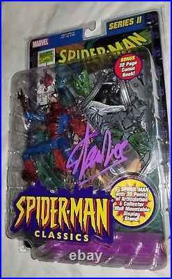 Stan Lee Signed Spiderman Classics Figure Toy Comic In Person Proof Autograph