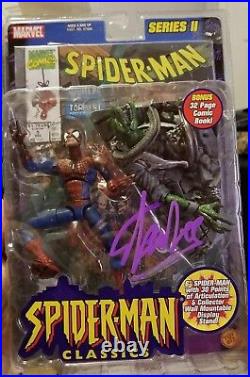 Stan Lee Signed Spiderman Classics Figure Toy Comic In Person Proof Autograph