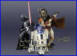 Star Wars Dave Prowse Jeremy Bulloch & Kenny Baker In Person Signed Photo
