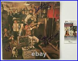 THE BAND Autograph X3 IN-PERSON GROUP Signed The Basement Tapes Record LP JSA