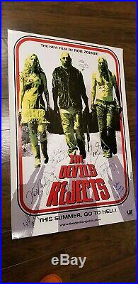 THE DEVIL'S REJECTS signed poster by 10 SID HAIG ROB ZOMBIE in person AUTOGRAPH