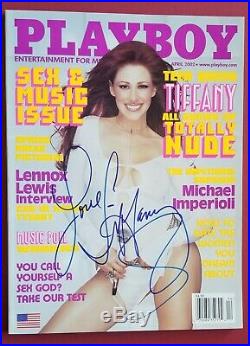 TIFFANY signed PLAYBOY 2002 in person AUTOGRAPH SEXY 80s POP singer