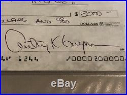 TONY GWYNN Twice Signed Autographed Personal Check San Diego Padres HOF PSA Enc