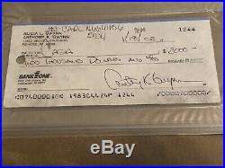 TONY GWYNN Twice Signed Autographed Personal Check San Diego Padres HOF PSA Enc
