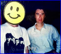 Talking Heads signed promo photo David Byrne +3 IN PERSON with Proof Autographed