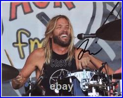 Taylor Hawkins Foo Fighters Signed 8 x 10 Photo Genuine In Person + COA