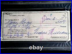 Ted Theodore Williams Psa/dna Certified Signed Personal Check Autograph Auto