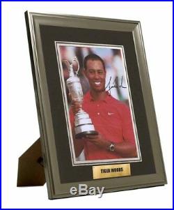 Tiger Woods Hand Signed in person Framed & Mounted Photo Great Gift UAAC COA