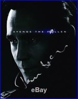 Tom Hiddleston AUTOGRAPH Avengers Endgame SIGNED IN PERSON 10x8 photo AFTAL