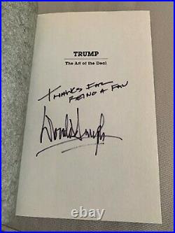 Trump The Art Of The Deal SIGNED NOT PERSONALIZED 1988 Hardcover Autographed