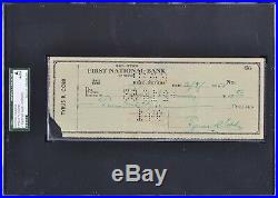 Ty Cobb Signed Slabbed Personal Check Detroit Tigers SGC JSA X39209