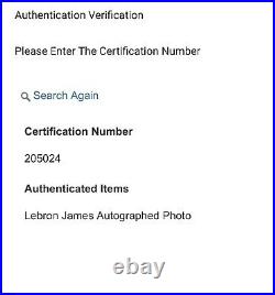VTG LeBron James Rookie Rare Hand Signed 10x8 Autographed High School IPA COA