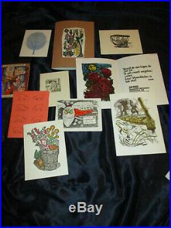 V Lge Portfolio Hand-signed Personal Greetings Cards from Famous Artists etc