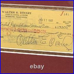Walt Disney Authentic Personal Signed Check