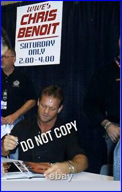Wwe Chris Benoit Hand Signed In Person 9.5 X 11.5 Photo With Proof Rare Wwf