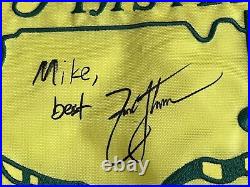 Zach Johnson Autographed 2007 Masters Flag Personalized Mike JSA